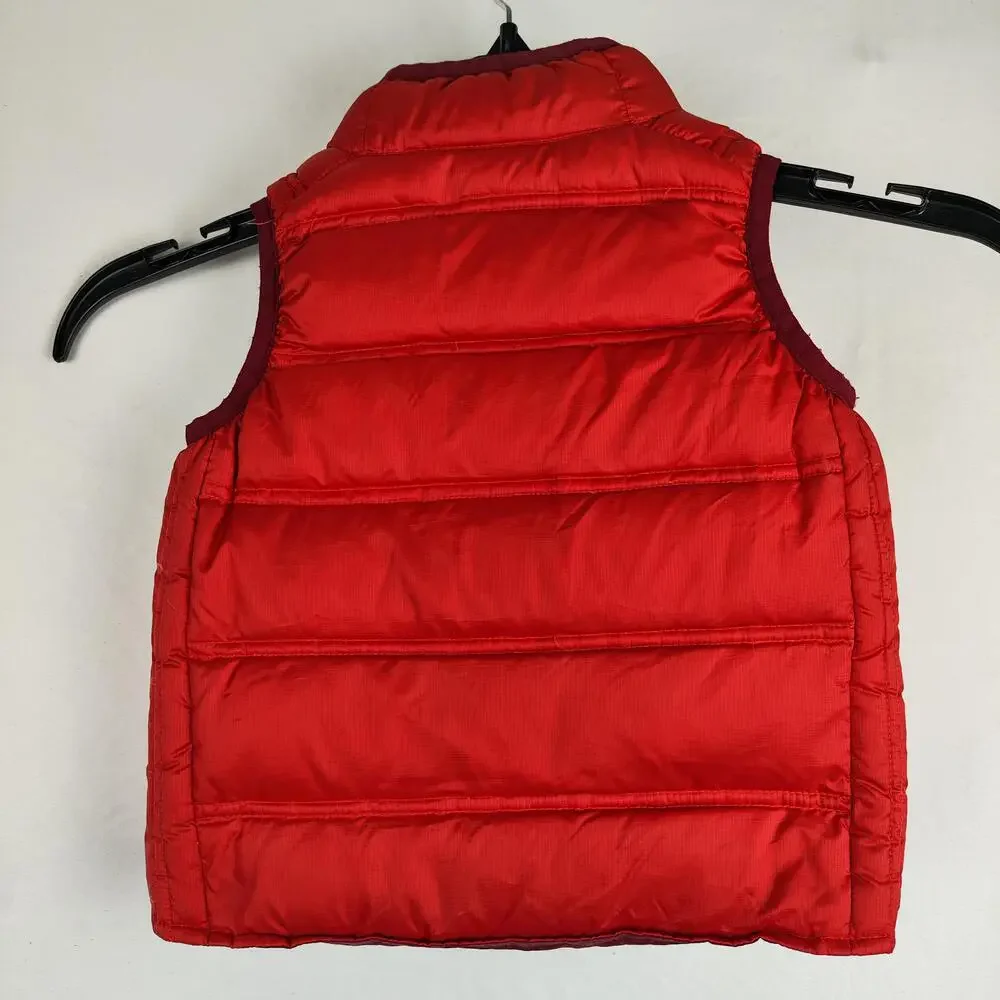 REI Vest Toddler Boys 2T Red Down Puffer Quilted Zip Hiking Winter Insulated